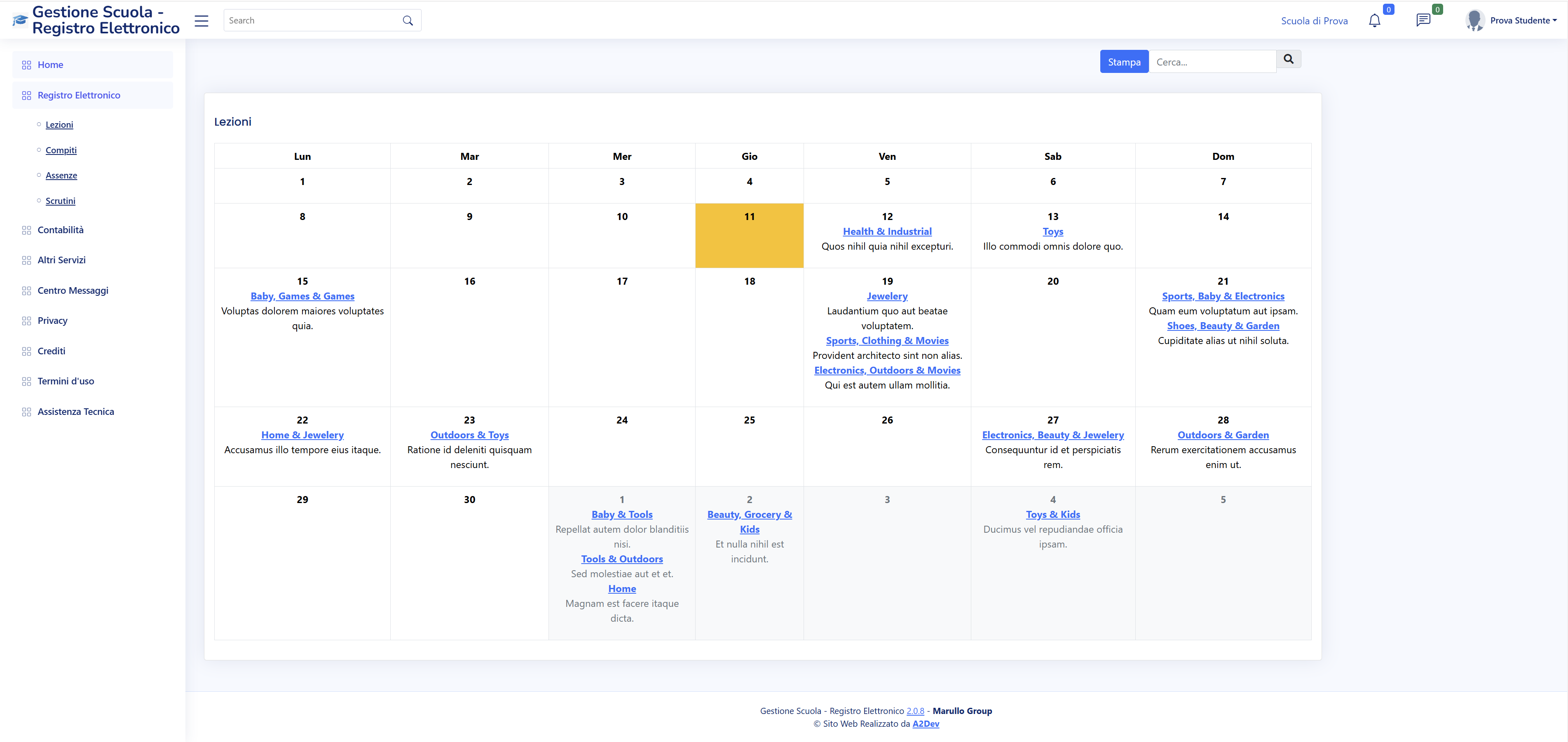 Schermata Registro 2